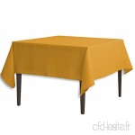 LinenTablecloth Square Polyester Tablecloth  70-inch  Gold - B00KHS8G1A